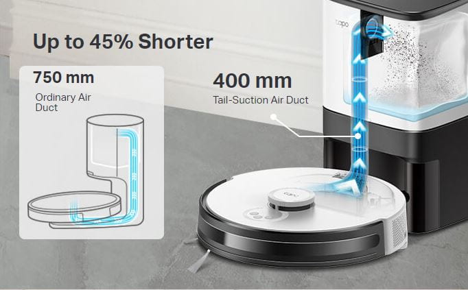 Tapo RV10 Plus and RV30 Plus Auto Dust collection function compared to RV10 Lite and RV30