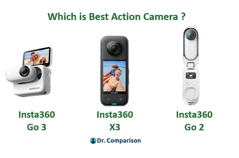 Insta360 Go 3 vs X3 vs Insta360 Go 2 Sport camera